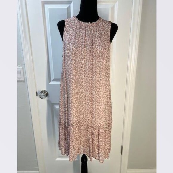 Natalie Flounced Tunic Dress in Neutral Motif from Anthropologie-Size Medium-NWT - Picture 6 of 10